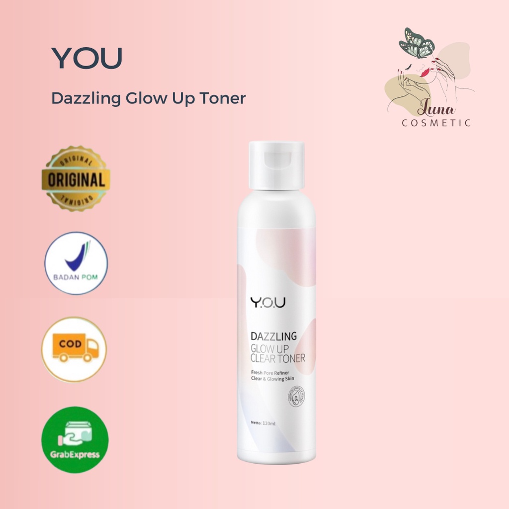 YOU Dazzling Glow Up Toner | Mencerahkan Melembapkan Skin Care Brightening + Hyaluronic Acid Niacinamide