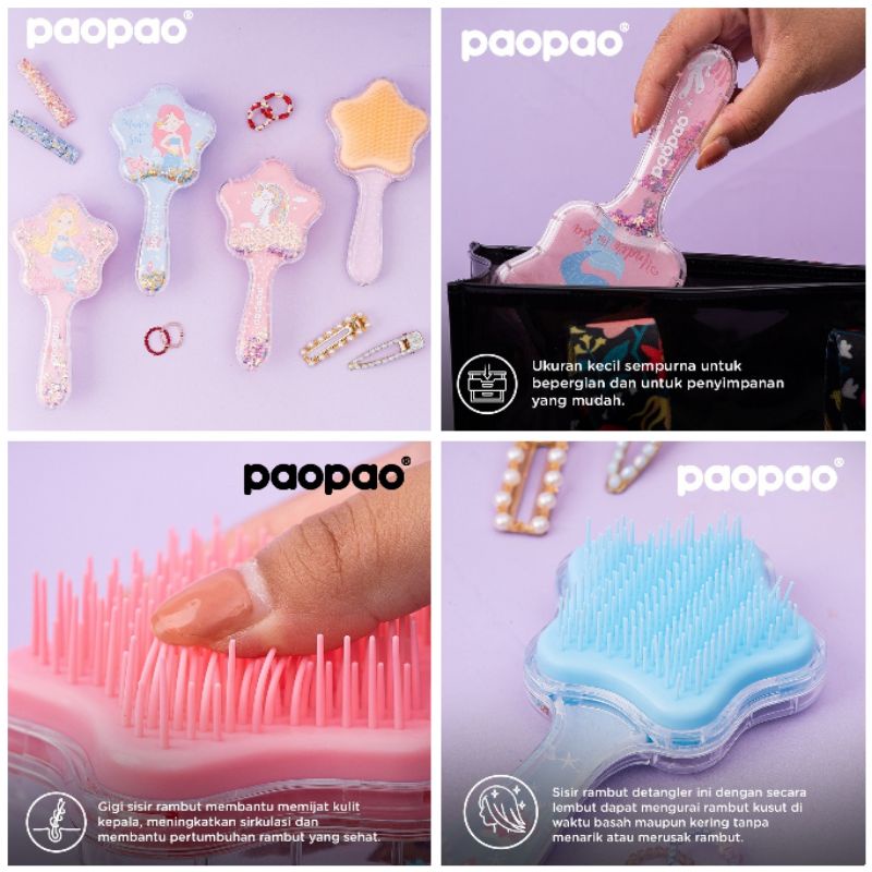 PAOPAO Detangling Star Hair Brush / Pao pao Sisir Rambut Anak