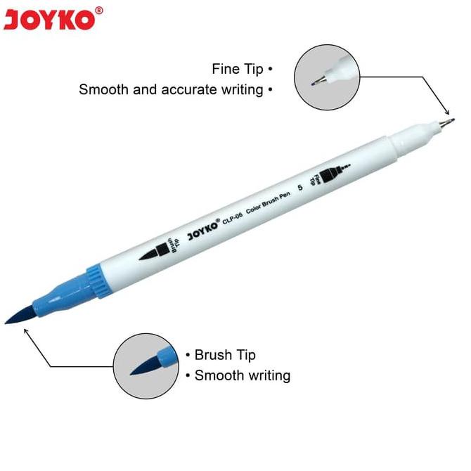 

11.11 Men Sale Color Brush Pen / Pena Kuas Warna Joyko CLP-06 / 12 Warna / Color .,,.,.,