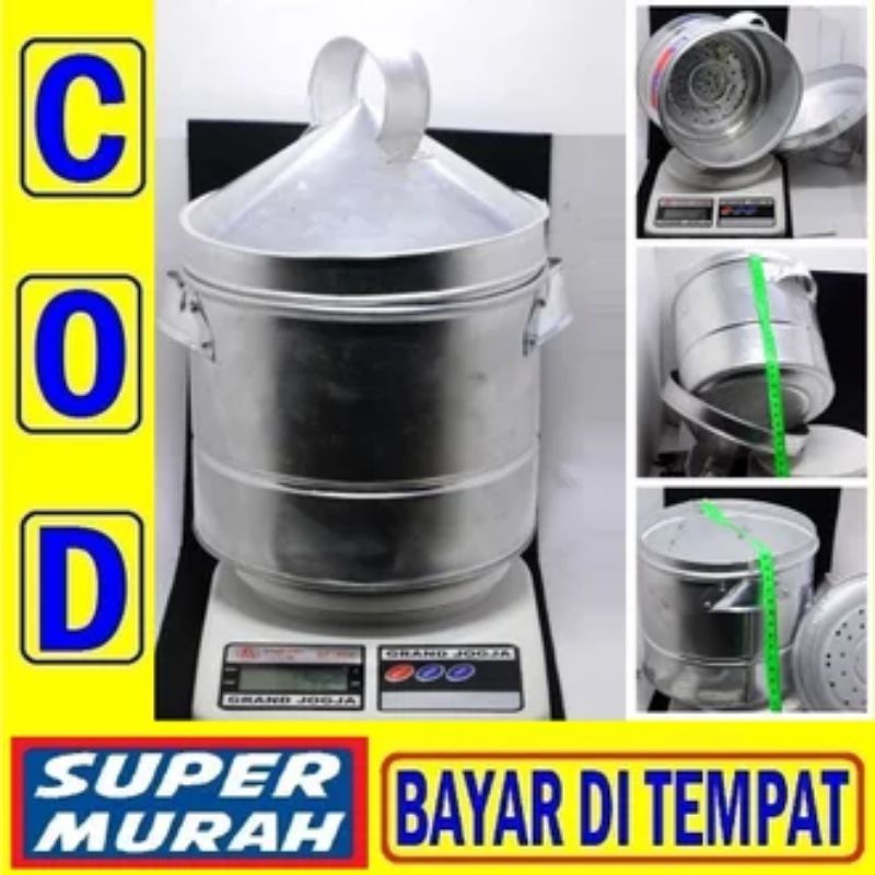 [ ⭐⭐⭐⭐⭐ ] Dandang panci kukus sabluk subluk steamer aluminium 1/1,5/2/2,5/3/5 kg tebal foodgrade asli