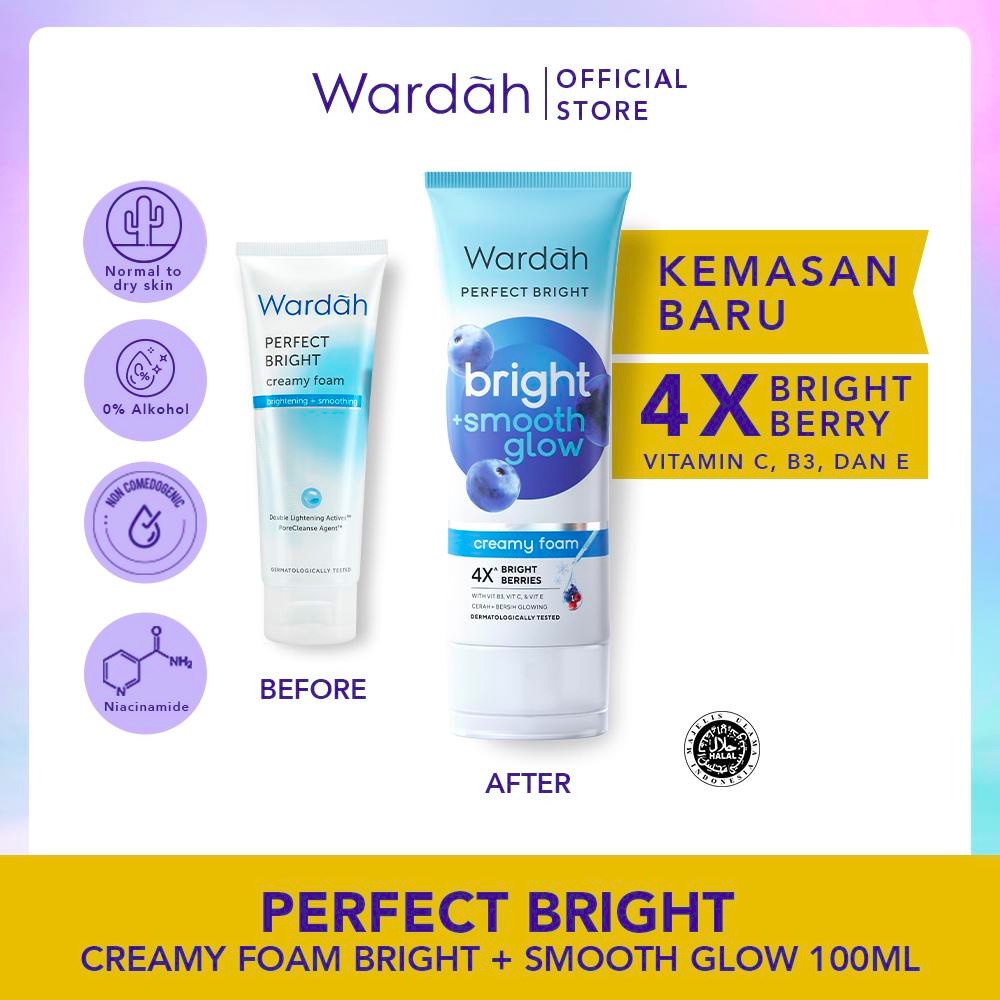 GIRLSNEED77 (COD) Wardah Perfect Bright Creamy Foam Bightening + Smoothing