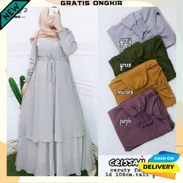 Gamis Wanita Polos Syari Baju Gamis Lebaran 2023 Games Ibu2 Bju Games Wanita Remaja Kekinian Terbaru