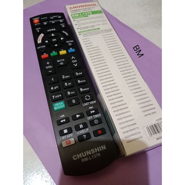 REMOT REMOTE TV CHUNSHIN LCD/LED UNTUK PENGGANTI REMOT TV PANASONIC ANDA