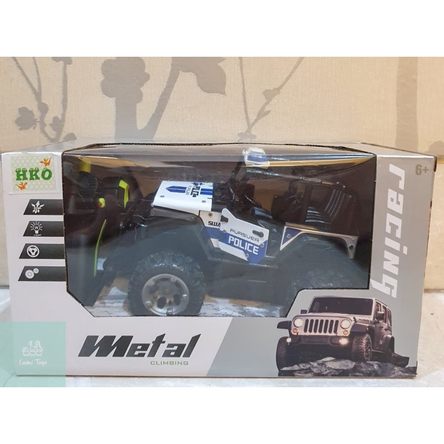 Mainan RC Remote Control Jeep Truck Metal Police Car Charge SL218A / RC Polisi