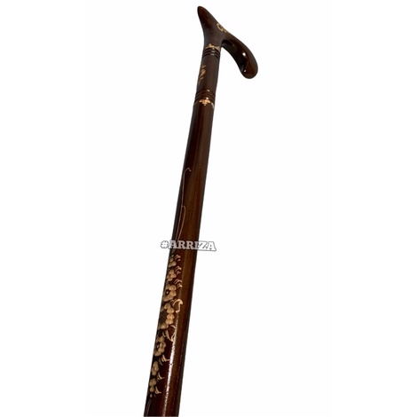 Tongkat Jalan Kayu / Tongkat Kaki 1 / Tongkat Lansia / Teken Ukir Cukit / Tongkat Ukir Cukit / Tongkat Kayu Jati Asli