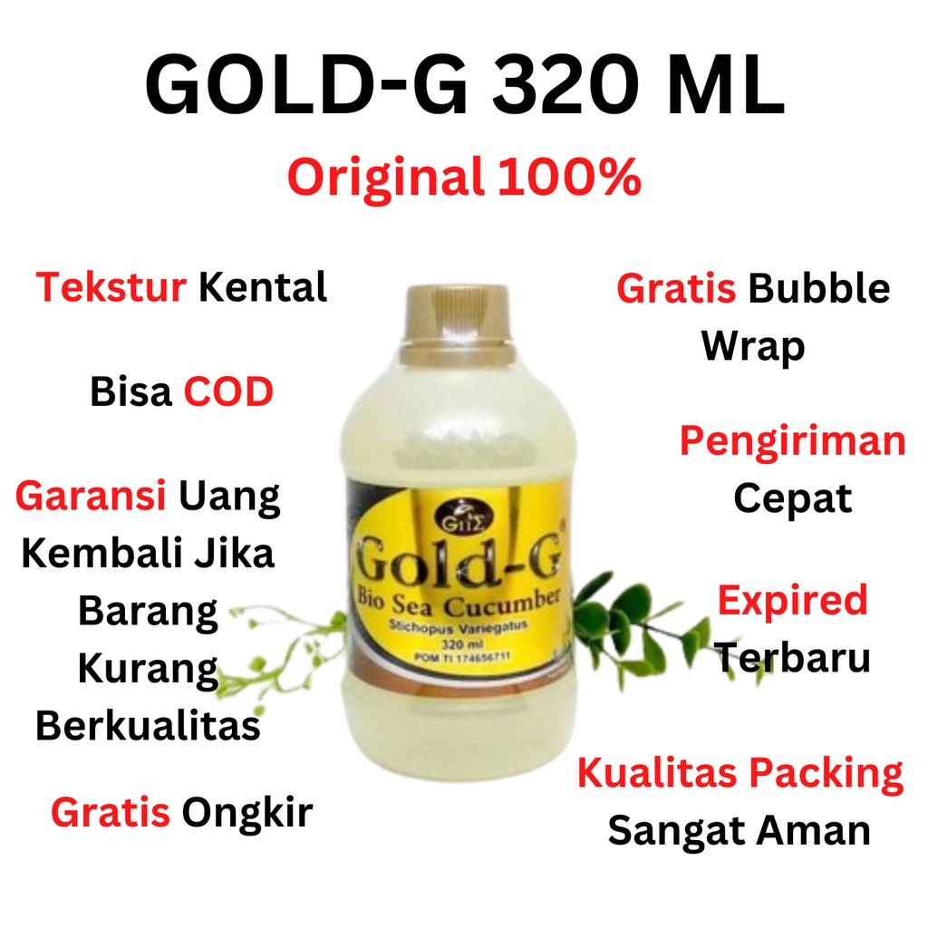 Jelly Gamat Bio Gold G 320ml Original Asli 100%