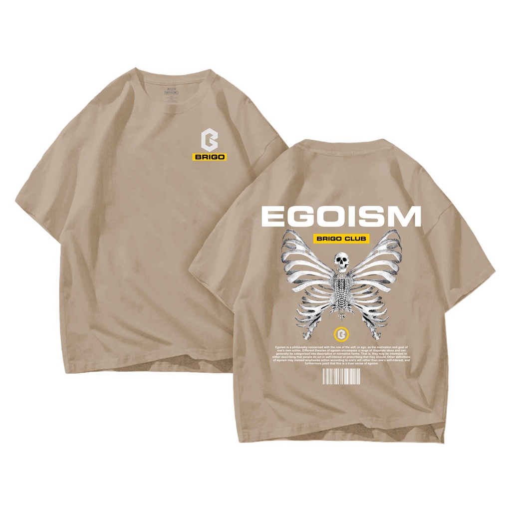 Kaos Oversize Print DTF EGOISM II BRIGO Kaos Oversize EGOISM II Kaos Jumbo Size Pria &amp; Wanita