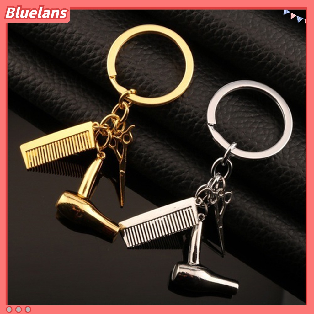 Gantungan Kunci Liontin Hair Dryer Gunting Sisir Untuk Penata Rambut