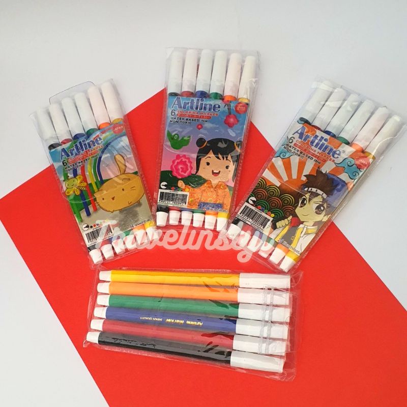 

SPIDOL SET / SPIDOL WARNA / SPIDOL ISI 6 WARNA ARTLINE