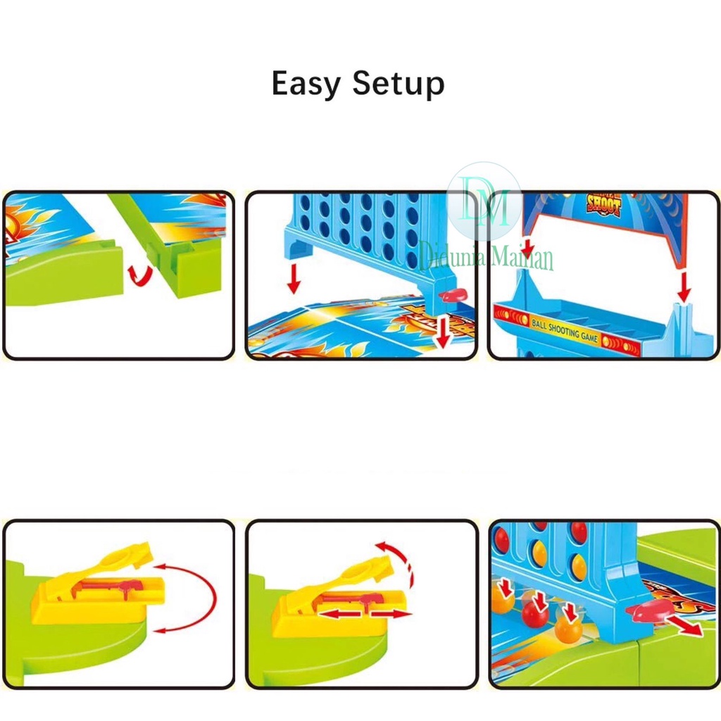 Pinball board game play set mainan edukasi anak tanding tembak bola