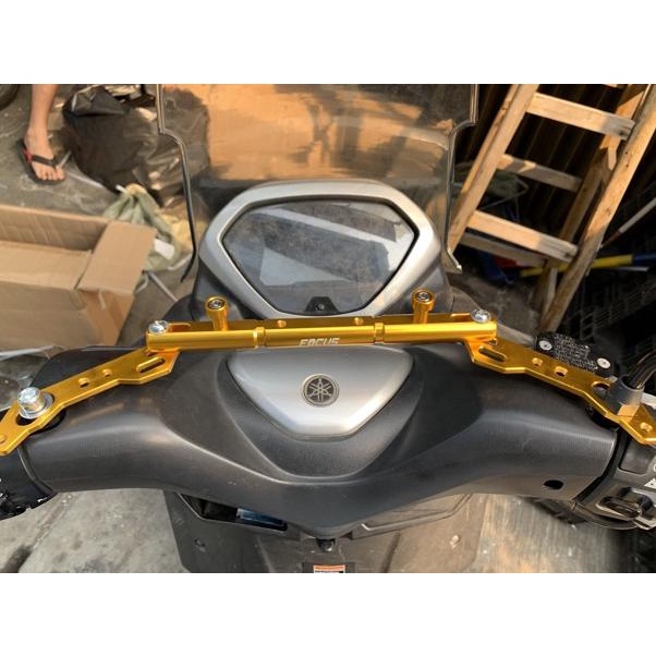 BARU SPESIAL Stabilizer stang+dudukan lampu+dudukan holder hp full cnc sepeda bisa untuk segala jeni