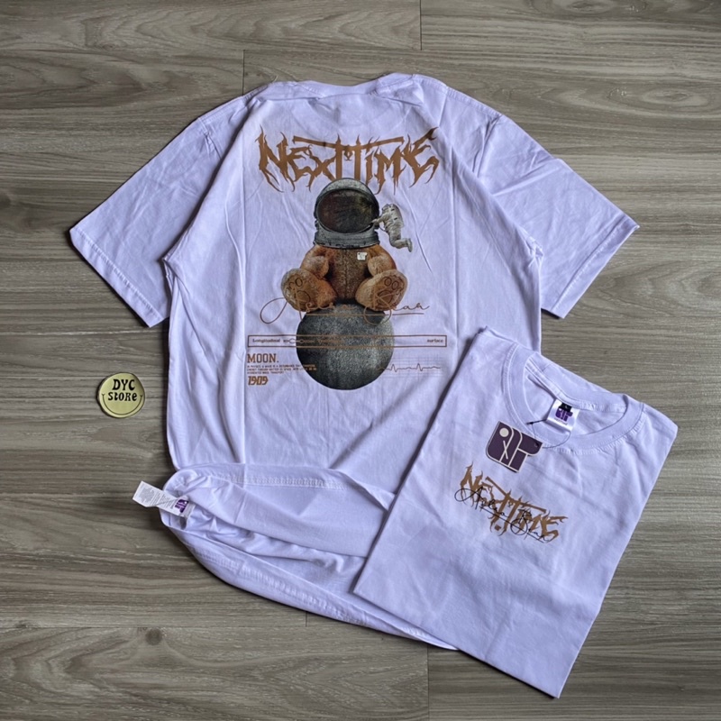 T-SHIRT KAOS DISTRO ORIGINAL SEVENKEY x NEXTTIME SPESIAL ART TEDDY BEAR SERIES OF ATRO BEAR | KAOS STREETWEAR PUTIH PRIA WANITA | KAOS OVERSIZE