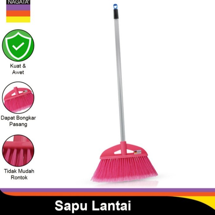 Sapu Nagata 306 / 307 - Sapu Plastik Anti Rontok- Sapu Plastik Awet - Sapu Rumah