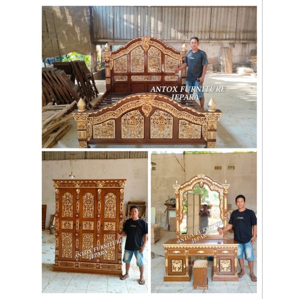 kamar set jati ukiran gebyok mebel Jepara