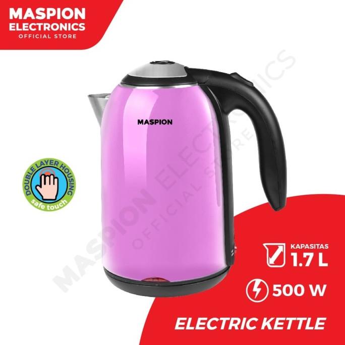 TERLARIS Maspion Electric Kettle MEK-1701PL Teko Listrik 1,7 Liter Warna Pink /PERALATAN MASAK SET/P