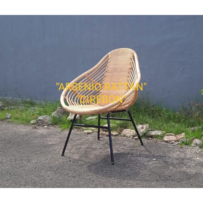Kursi Teras Rotan Anyaman Rangka Besi