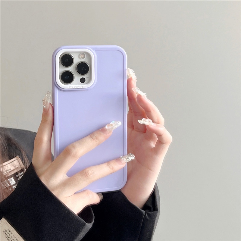 Soft Case Silikon Cair 3 In 1 Shockproof Cover IPhone 14 13 12 11 Pro Max