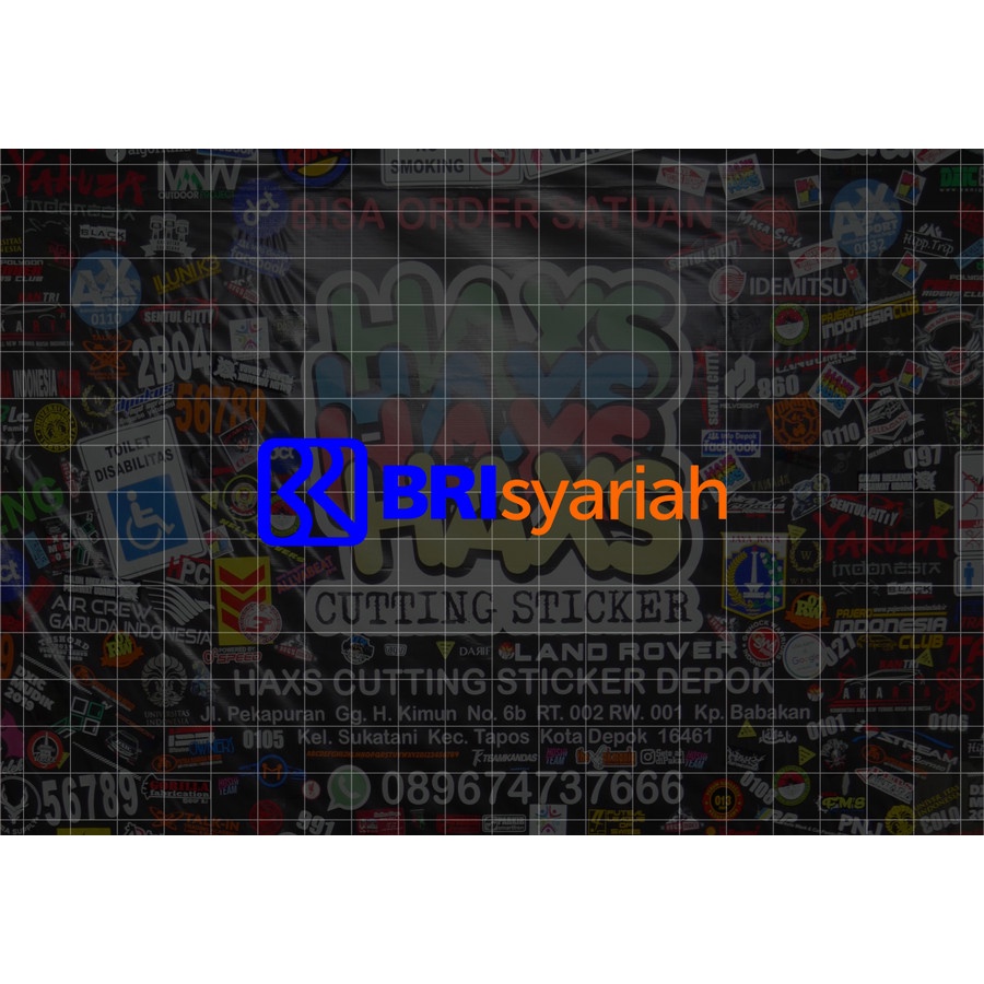 Cutting Sticker BRI Syariah 10 Cm Untuk Motor Mobil