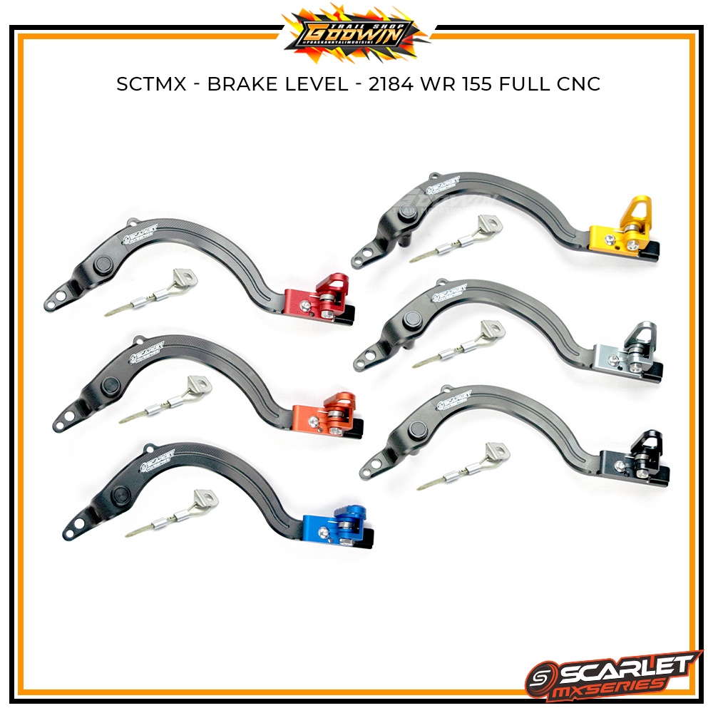 Brake Level Tuas Rem Gear Lever Shift Tuas Persneling Cover Gear Rantai Chain Stabilizer Trail Pijakan Kaki Handle Grab Handle SCARLET MX WR 155