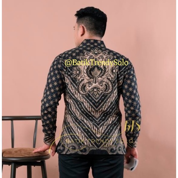 Hem  Kemeja Baju Batik Pria Cowok Laki Laki Slimfit Full Lapis Furing Lengan Panjang Lengan Pendek Original Asli Batik Jumanta Solo Laweyan Size S M L Xl XXL   31