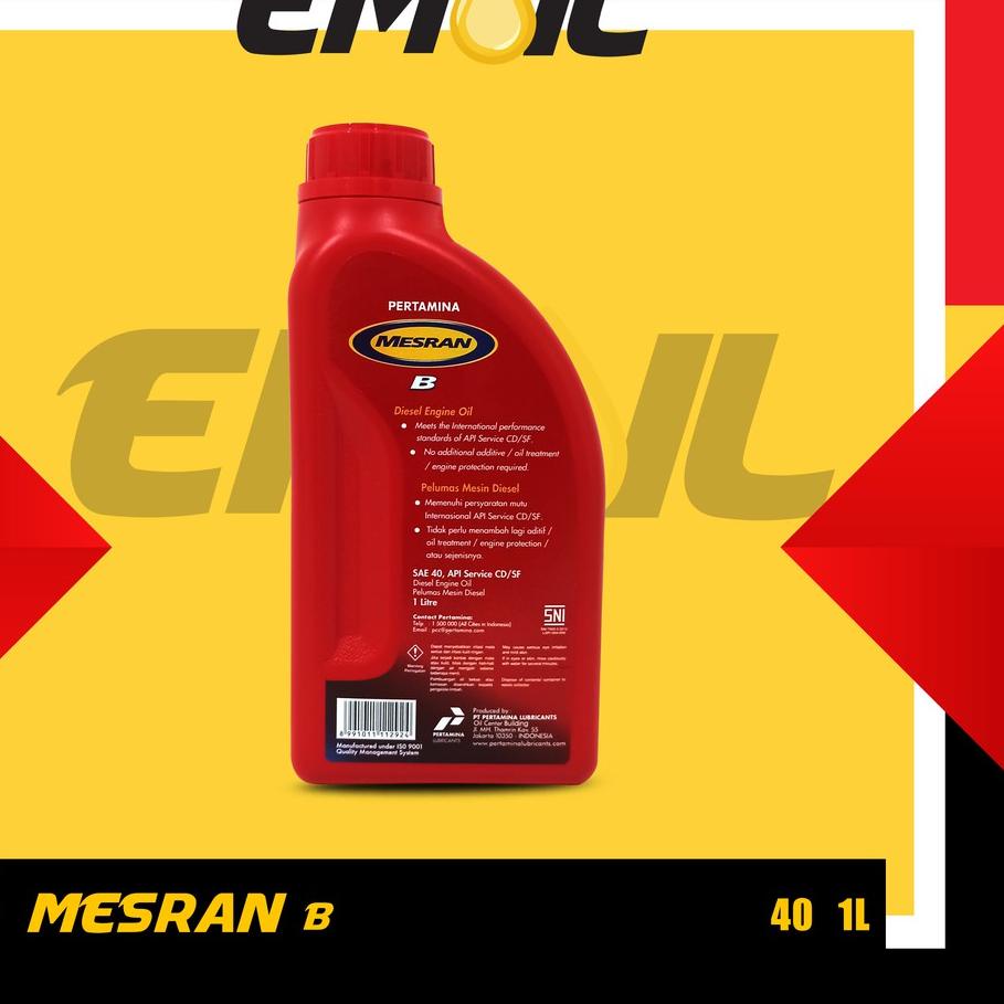 Jual Hot - Oli Pertamina Mesran B Sae 40 Galon 1 Liter ,, | Shopee ...