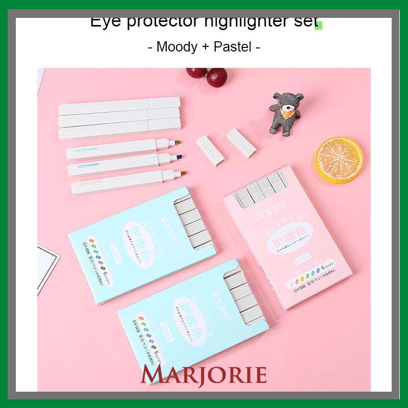 COD multicolor pena stabilo siswa 6PCS/set Stabilo / highlighter pastel 6 colors warna-MJD