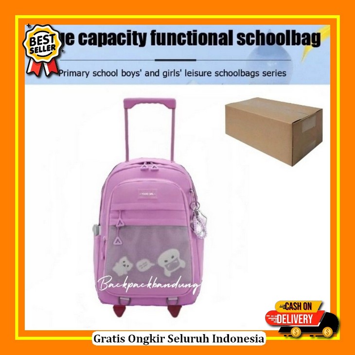 Tas Troli Anak Perempuan,Tas Dorong Anak Perempuan Tk Sd,Tas Trolly Ce Tas Koper Anak Tas Troli Anak