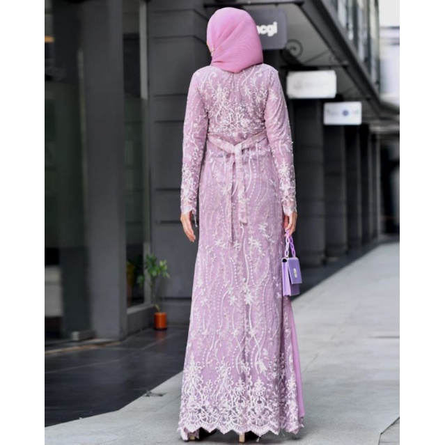 Gamis Duyung Raisa NK / Kebaya Gamis Modern Pesta Mewah / Kebaya Pesta Kondangan / Gamis Brukat / Kebaya Wisuda / Gamis Kebaya