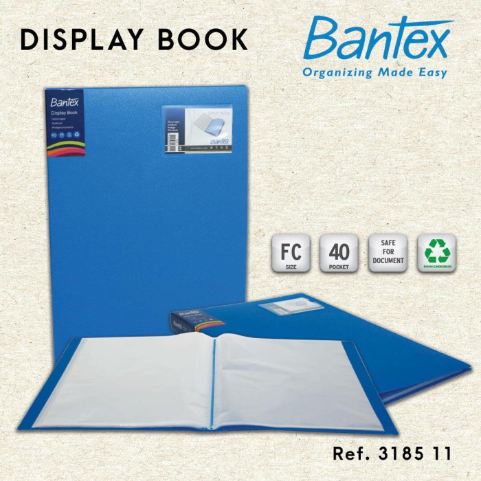 

MAP - PP DISPLAY BOOK FC 40 POCKETS BIRU BANTEX 3185 11