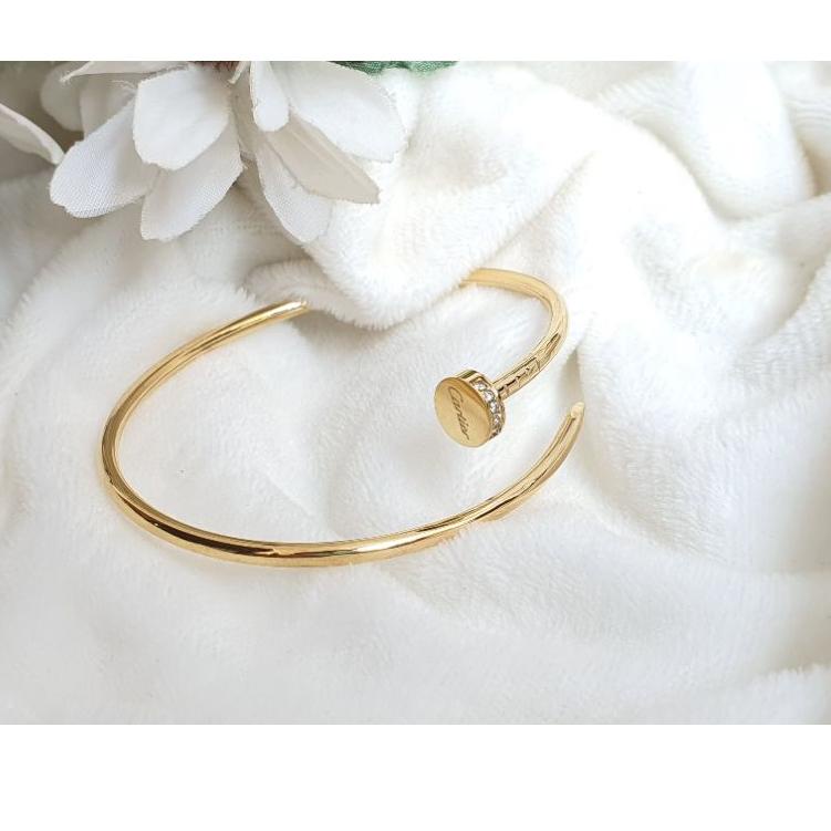 Q5L9 Gelang Paku CT Fleksibel Halus Titanium Antikarat Pum