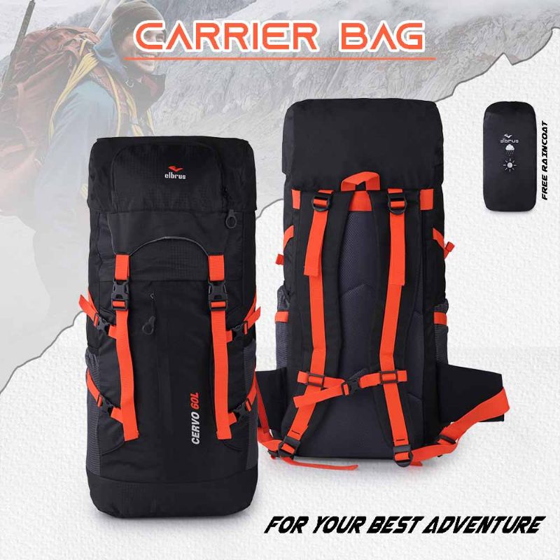 ARGL Tas Ransel Keril Carrier Gunung Pria Kapasitas 60L Tas Punggung Backpack Hiking Camping Travelling Kemping Outdoor Adventure