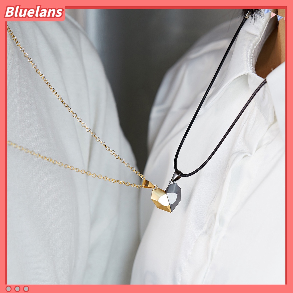 Kalung Liontin Hati Magnetik Bahan Alloy Untuk Kencan