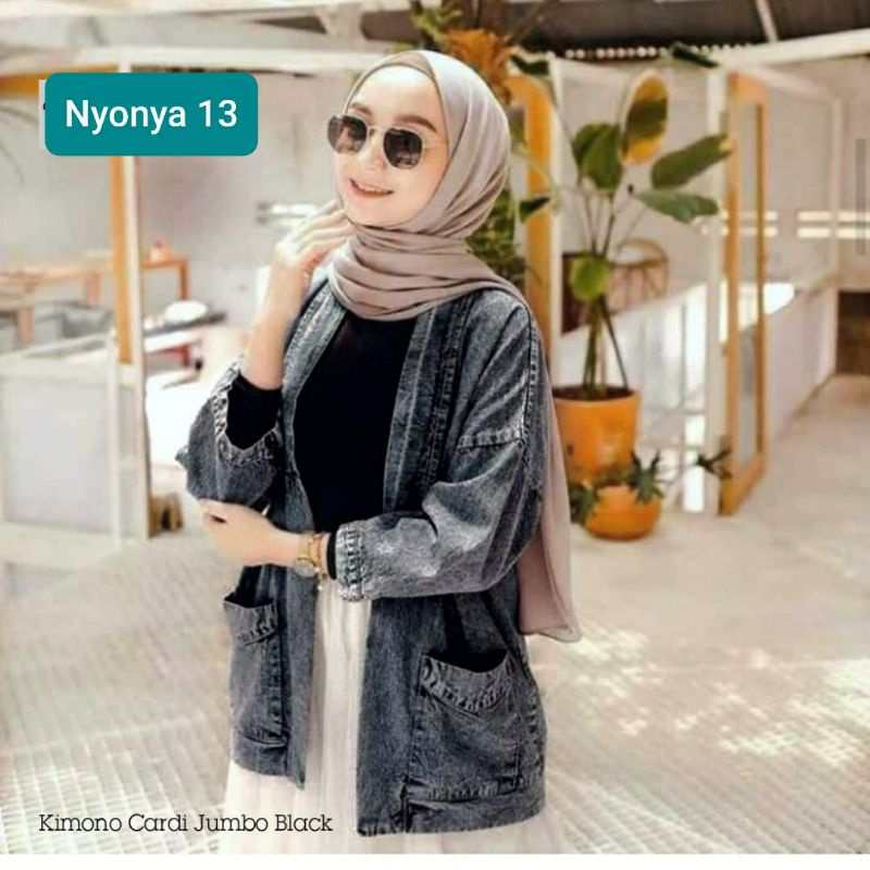 pakaian Wanita Outer Jeans Kimono