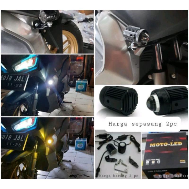 lampu tembak foglamp D2 laser honda hdv 150 putin.kuning motoLED MOTO LRD
