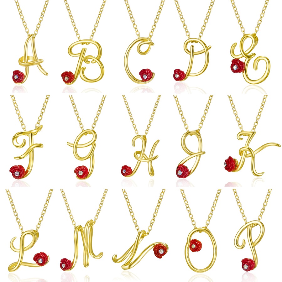 Kalung Rantai Klavikula Hias Liontin 26 Huruf Bahan Stainless Steel Warna Silver Untuk Pria Dan Wanita