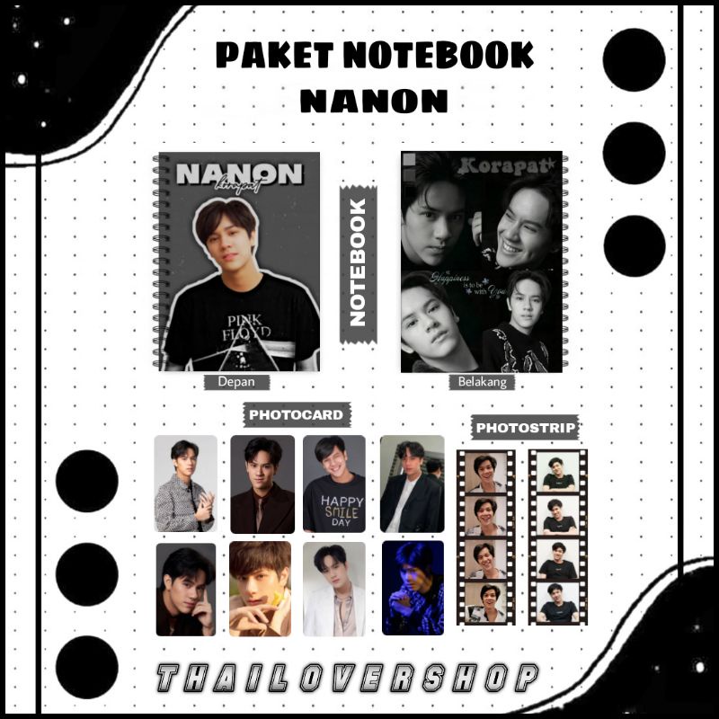 PAKET NOTEBOOK NANON KORAPAT RAIKANTOPENI THAI ACTOR GMM BOY GMMTV