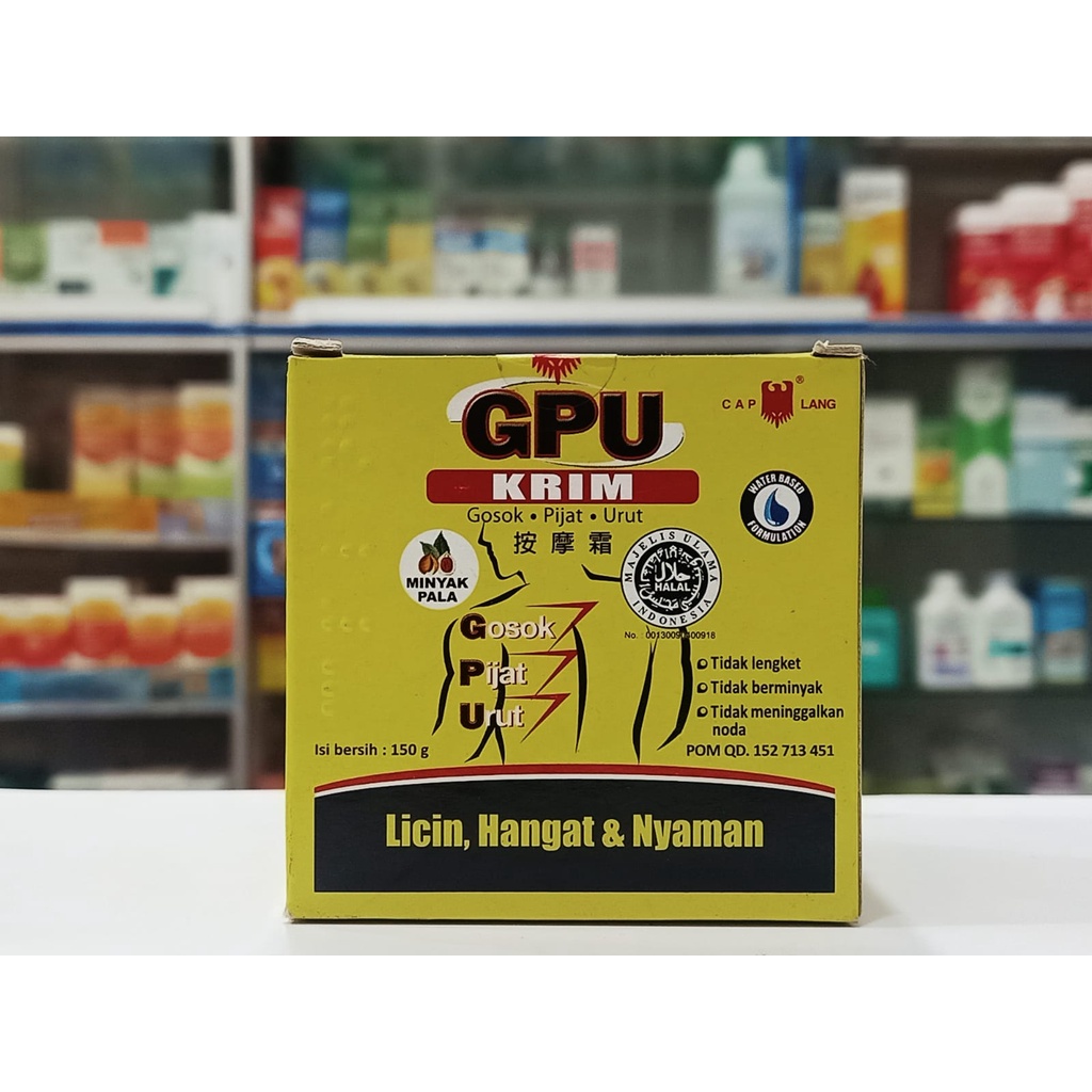GPU Minyak Pala Krim 150 gr Gosok Pijat Urut