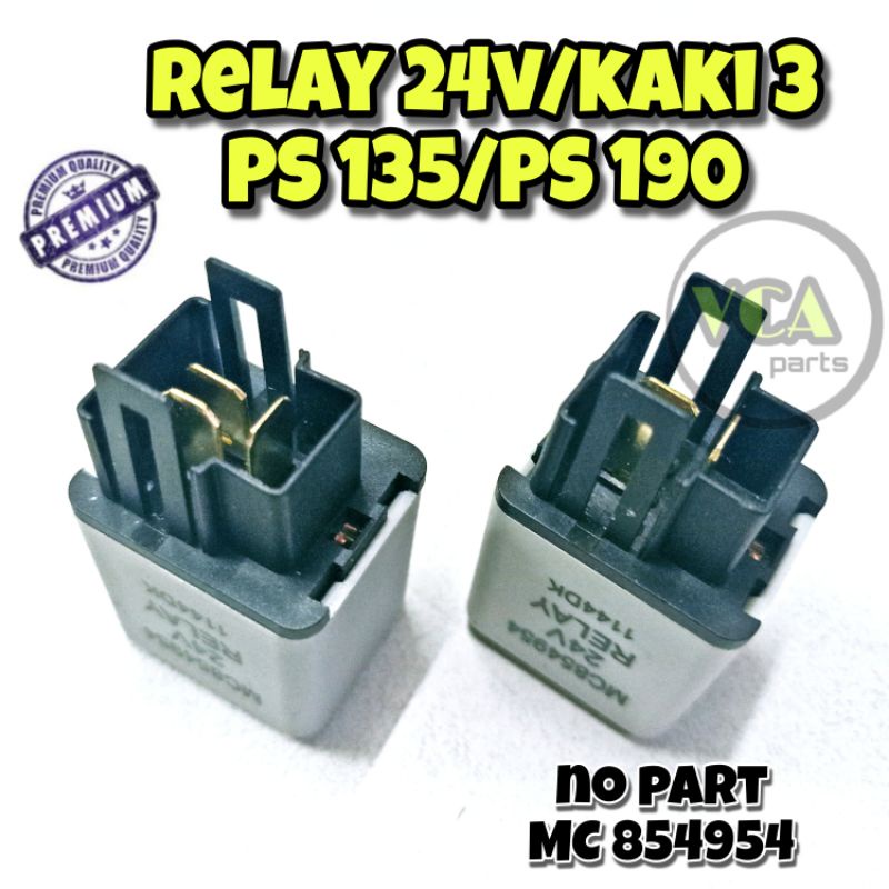 RELAY 24V KAKI 3 (3p) MITSUBISHI PS 135/PS 190 FUSO