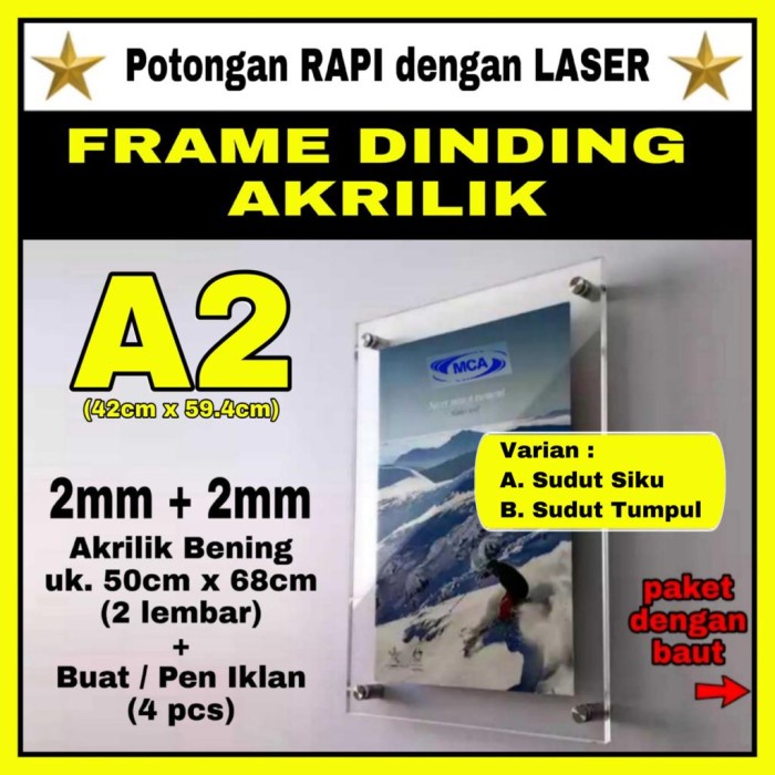 FRAME AKRILIK A2 / BINGKAI POSTER AKRILIK A2 / ACRYLIC FRAME