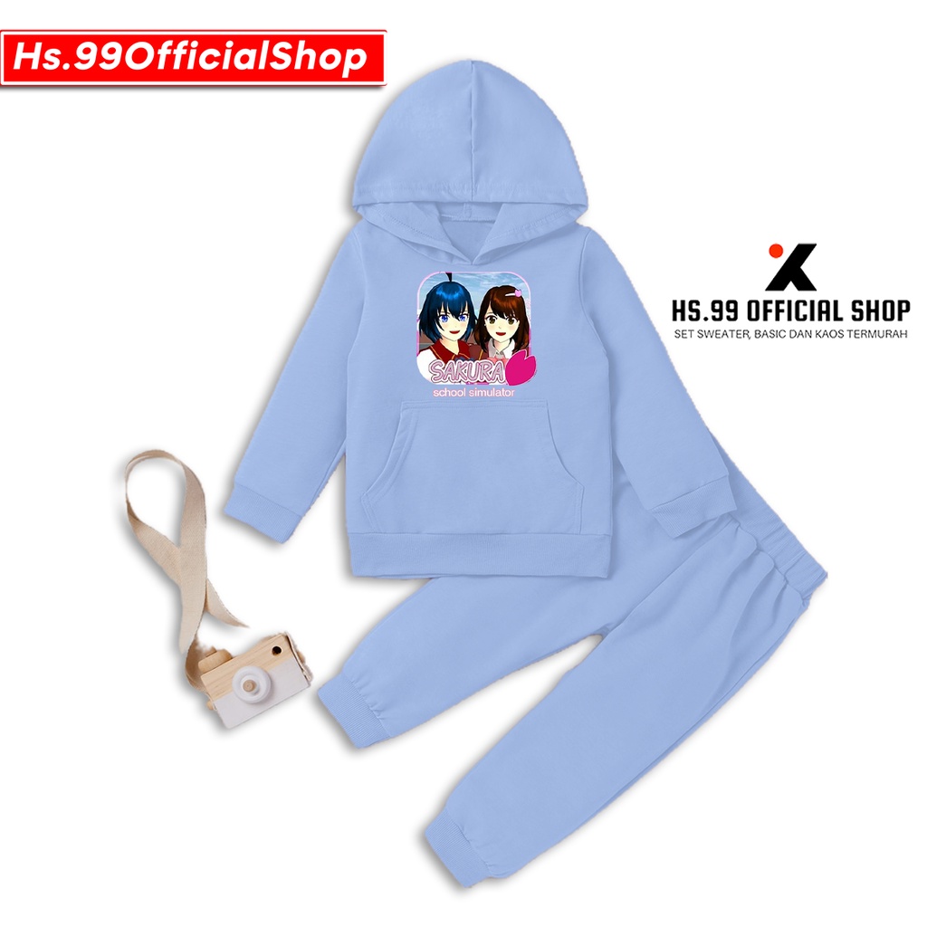 Setelan Sweater Hoodie Sakura School Simulator | Anak-Remaja ( SET Hoodie - Sakura School Simulator 