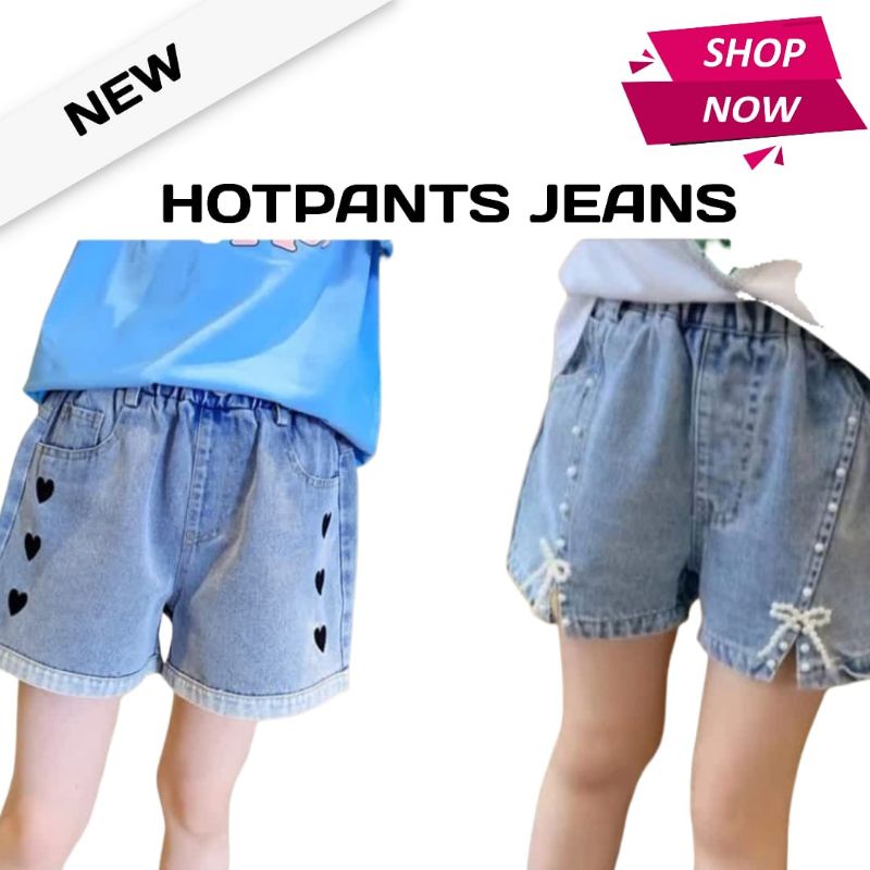 CELANA LOVE PENDEK ANAK / HOTPANTS JEANS ANAK PEREMPUAN CEWE UNISEX TERBARU
