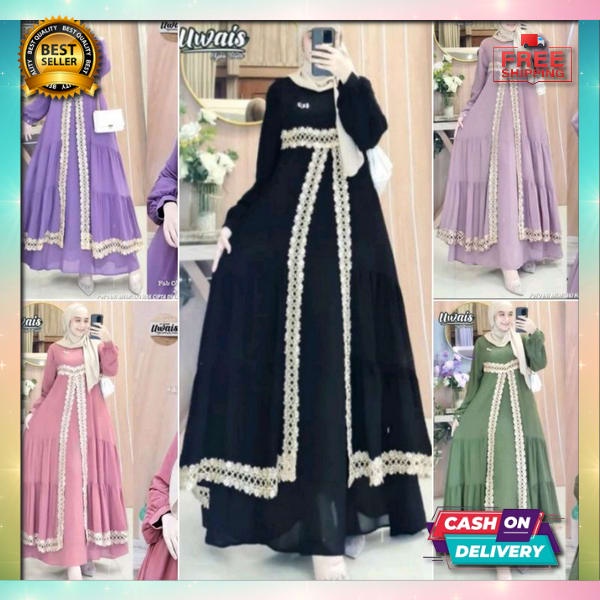 Baju Gamis Gsmis Cewek Baju Muslim Remaja Bju Muslimah Casual Import Premium Mewah Dress Wanita Dres