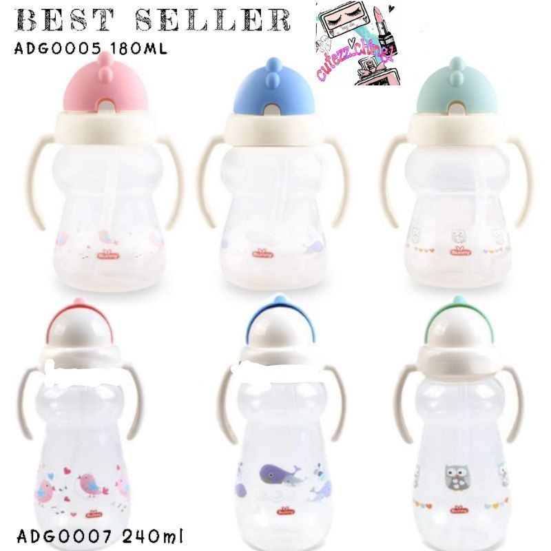 ☃cutezz_ching1☃Lusty Bunny Training Cup 2 Handle | Straw Sipper Cup |