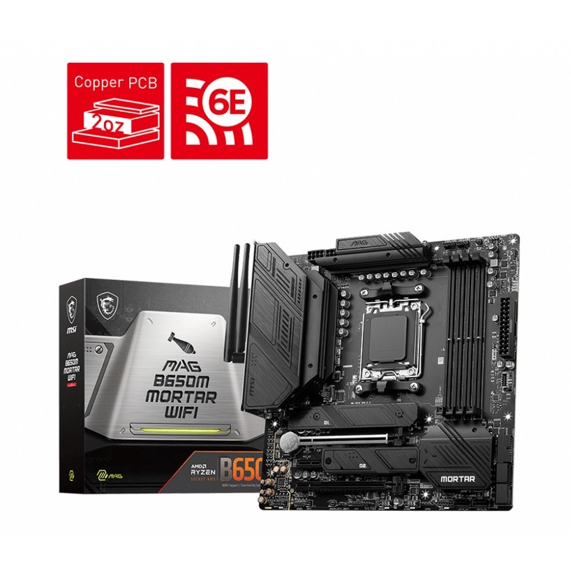 MSI MAG B650M MORTAR WIFI Motherboard mATX AM5 DDR5