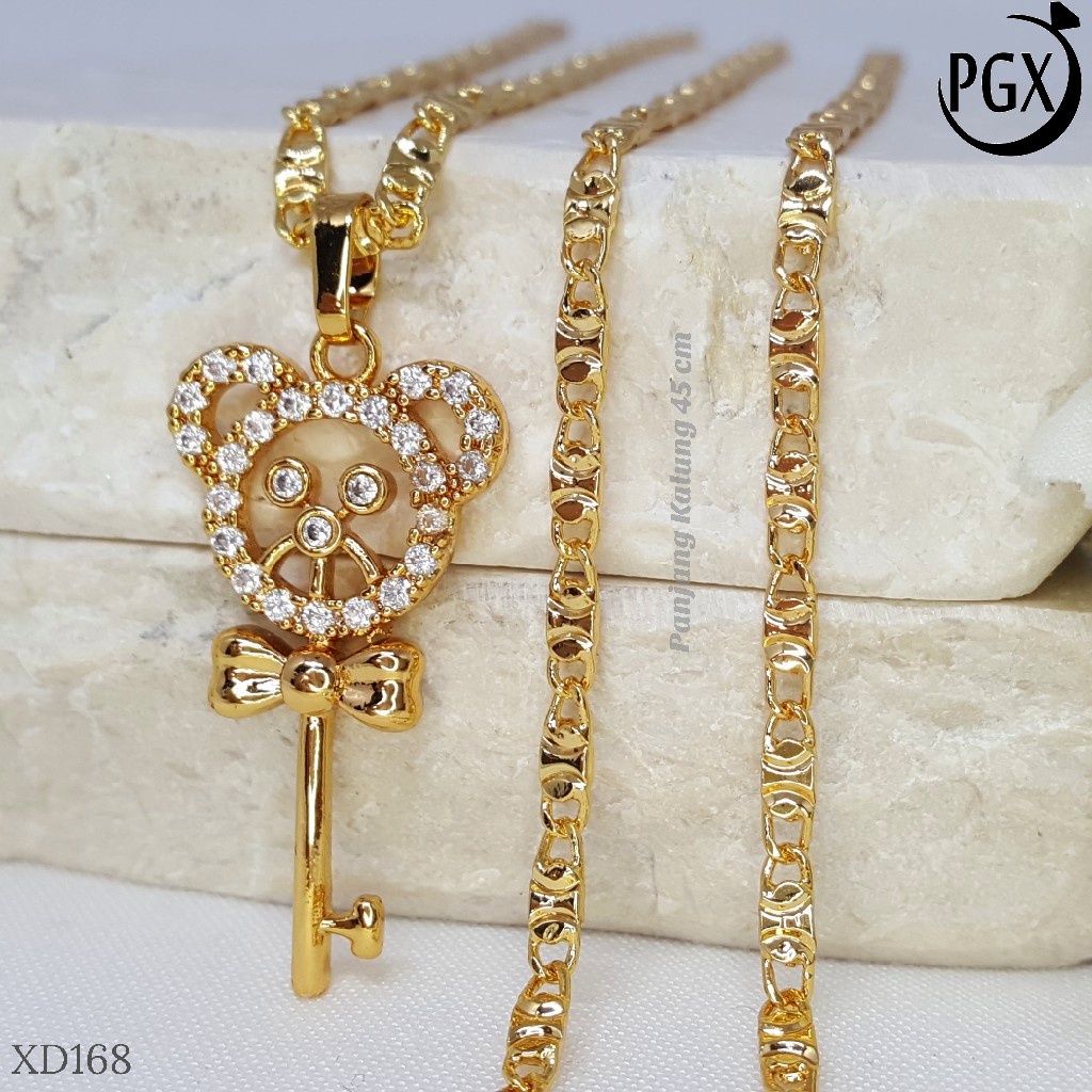 PGX Kalung Wanita Xuping Aksesoris Fashion Perhiasan Lapis Emas XD168