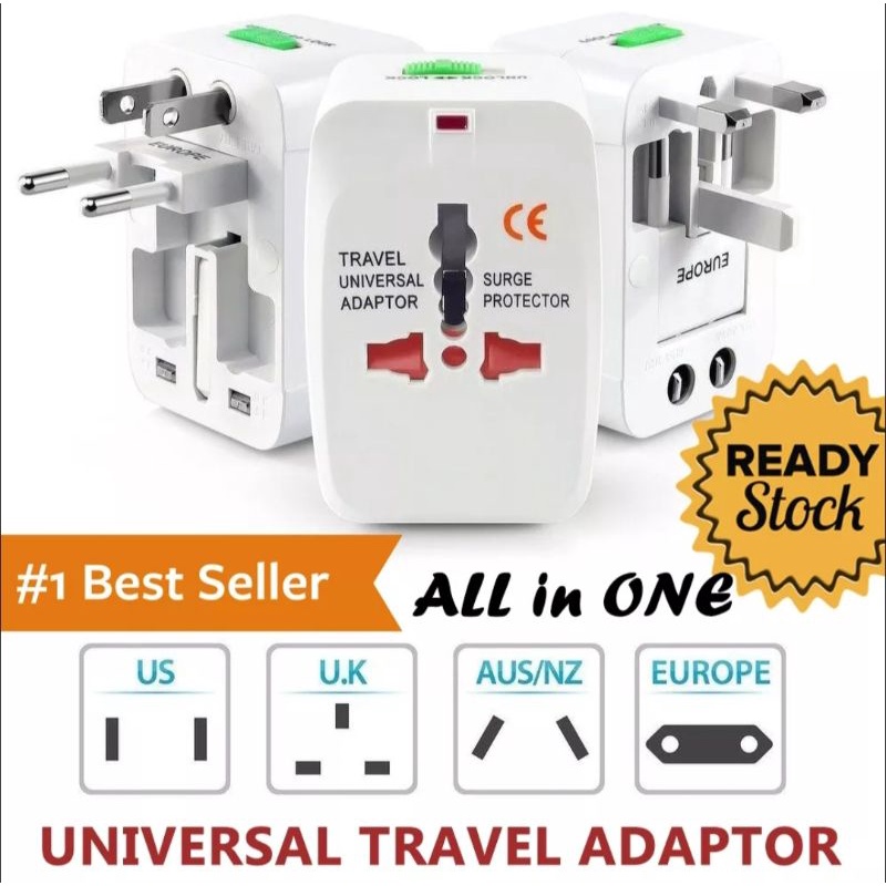 Universal Travel Adaptor - Colokan Steker Listrik Multi Internasional