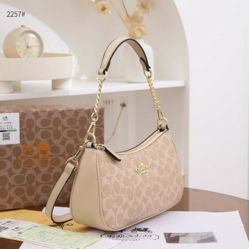 BARU // TAS WANITA C04CH TERI SHOULDER BAG CANVAS - KHAKI