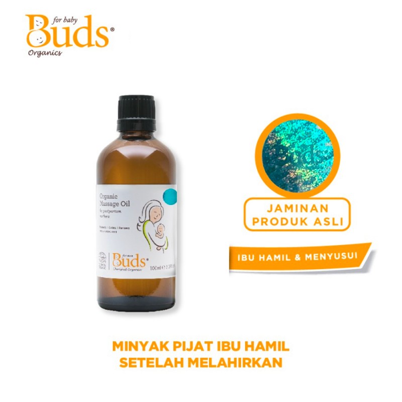 Buds Organics Massage Oil for Postpartum Mothers Minyak Pijat - 100 ml