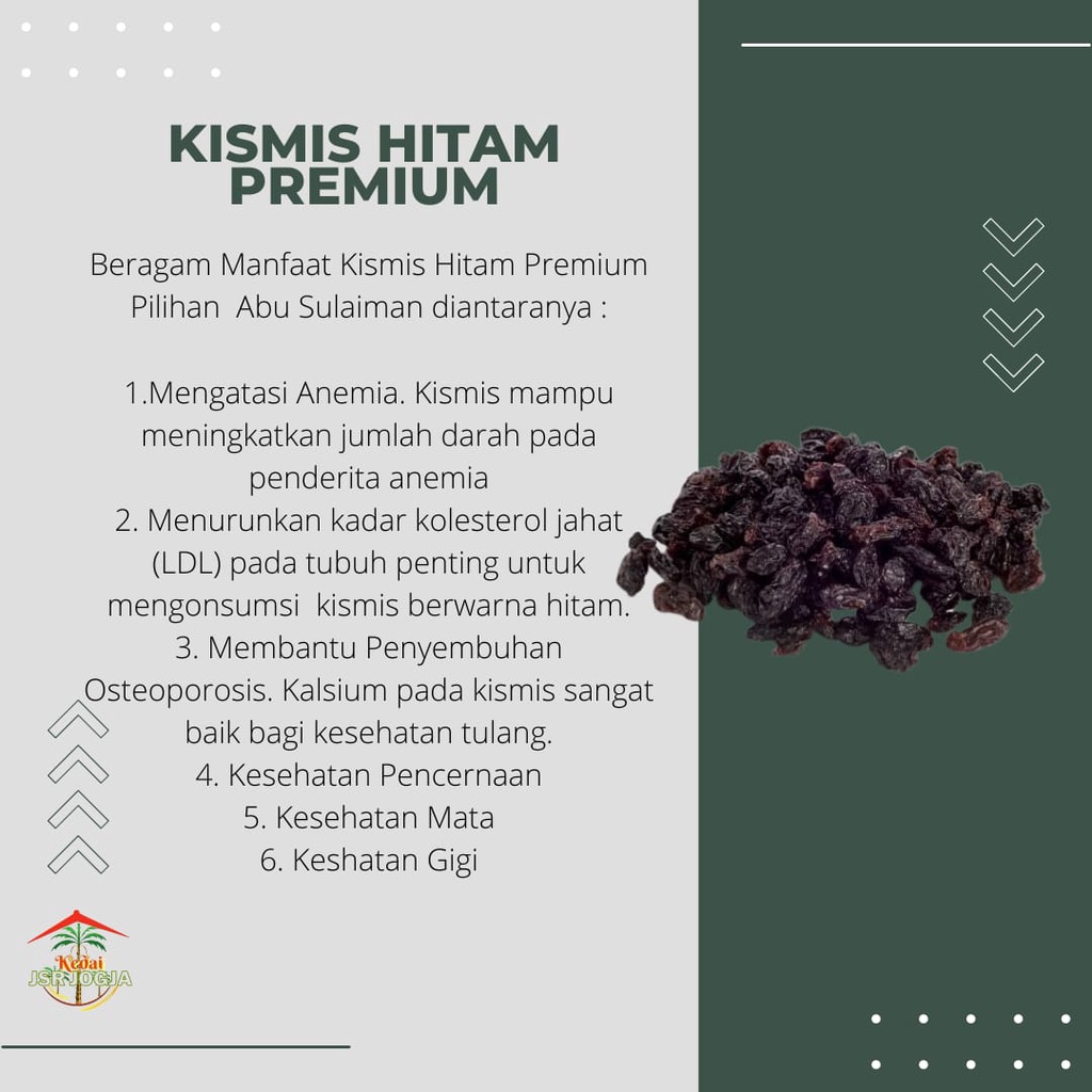 Kismis Hitam Premium 250gr