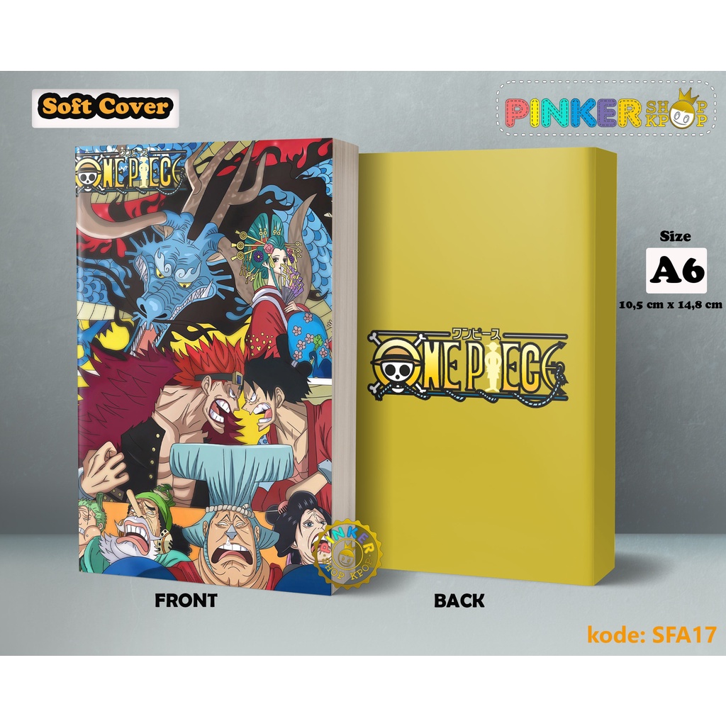 

(SFA17) Pocket Note Anime One Piece Komik Cover Wano Red Softcover